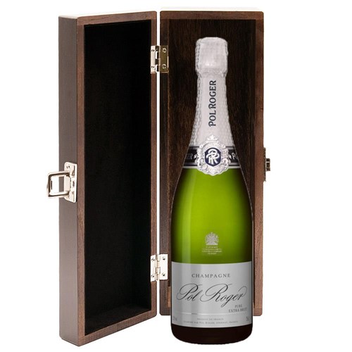 Pol Roger Pure Extra Brut Champagne 75cl in Elm Wood Gift Box